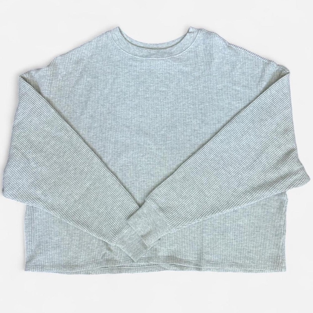 Abercrombie & Fitch Light Gray Ribbed Top